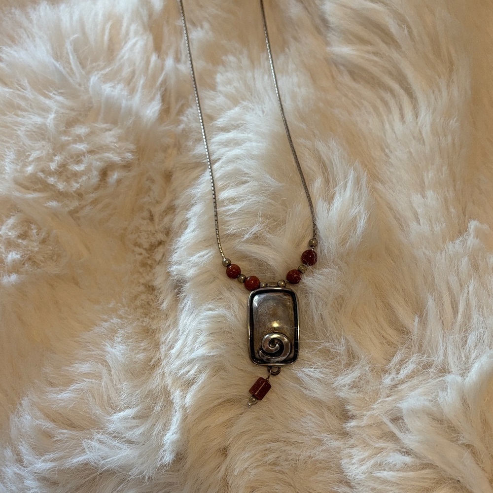 Silpada Sterling Silver and Sandstone Pendant Necklace